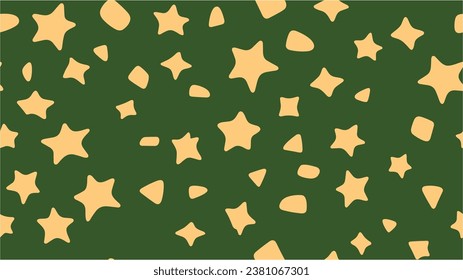 Das Muster kann für Webseiten verwendet werden. Sterne nahtloses Muster. Himmelshintergrund. Feststerne-Tapete. Kontinuierlicher Hintergrund. Sterne Nahtlose Muster. Hintergrundtextur für Weihnachtsdesign.