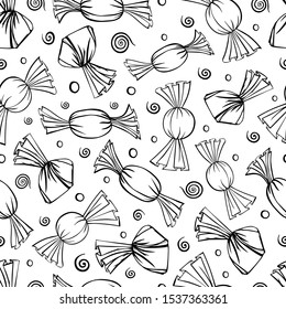 pattern candy doodle holiday sketch stroke coloring seamless pattern