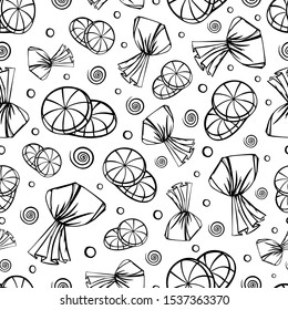 pattern candy festive dudl sweets lollipops book coloring seamless background sketch