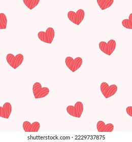 Pattern with candy hearts. Pink candy hearts pattern. Pattern for Valentine's Day.