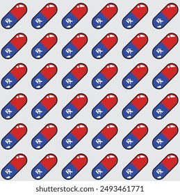 Pattern capsule that can be used to print fabric patterns and illustrations in 2D format.