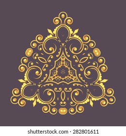 Pattern for the card or invitation with Islam, Arabic, Indian or ottoman motifs.