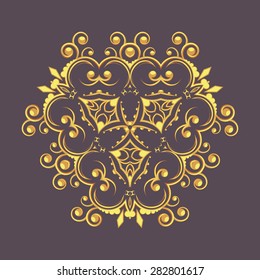 Pattern for the card or invitation with Islam, Arabic, Indian or ottoman motifs.