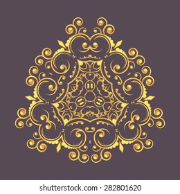 Pattern for the card or invitation with Islam, Arabic, Indian or ottoman motifs.