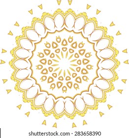 Pattern for the card or invitation with Islam, Arabic, Indian or ottoman motifs. 