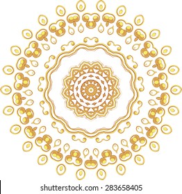 Pattern for the card or invitation with Islam, Arabic, Indian or ottoman motifs. 