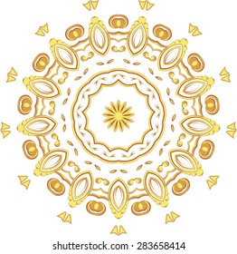 Pattern for the card or invitation with Islam, Arabic, Indian or ottoman motifs. 