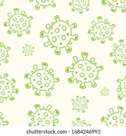 pattern cartoon virus illustration, background vector