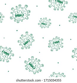pattern cartoon virus illustration, background vector