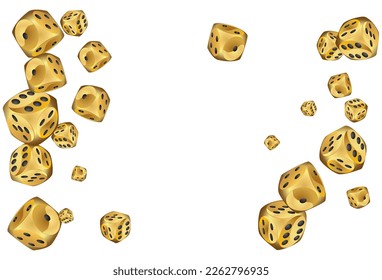 Pattern with Casino Dice. Pattern for ads of parties, events in Vegas.
