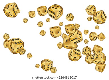 Pattern with Casino Dice. Pattern for ads of parties, events in Vegas.
