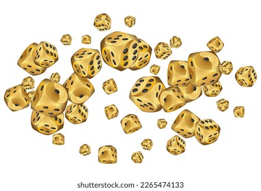 Pattern with Casino Dice. Pattern for ads of parties, events in Vegas.
