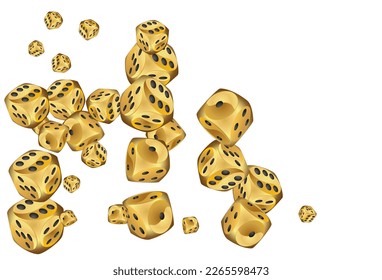 Pattern with Casino Dice. Pattern for ads of parties, events in Vegas.
