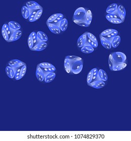 Pattern with Casino Dice. Vector illustration for print, textile, paper