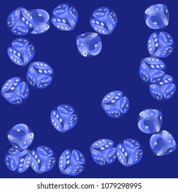 Pattern with Casino Dice. Vector illustration for print, textile, paper