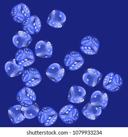 Pattern with Casino Dice. Vector illustration for print, textile, paper