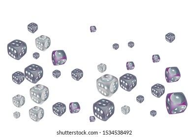 Pattern with Casino Dice. Vector illustration for print, textile, paper