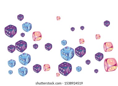Pattern with Casino Dice. Vector illustration for print, textile, paper