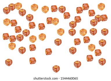 Pattern with Casino Dice. Vector illustration for print, textile, paper