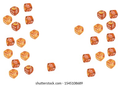 Pattern with Casino Dice. Vector illustration for print, textile, paper