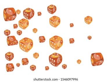 Pattern with Casino Dice. Vector illustration for print, textile, paper