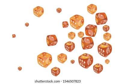 Pattern with Casino Dice. Vector illustration for print, textile, paper