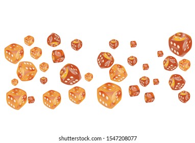 Pattern with Casino Dice. Vector illustration for print, textile, paper
