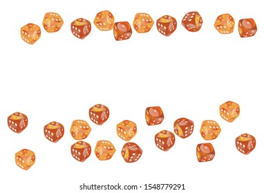 Pattern with Casino Dice. Vector illustration for print, textile, paper