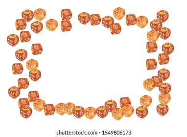 Pattern with Casino Dice. Vector illustration for print, textile, paper