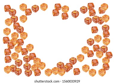 Pattern with Casino Dice. Vector illustration for print, textile, paper