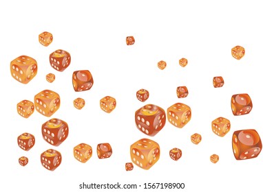 Pattern with Casino Dice. Vector illustration for print, textile, paper