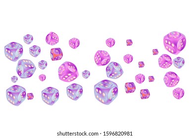 Pattern with Casino Dice. Vector illustration for print, textile, paper