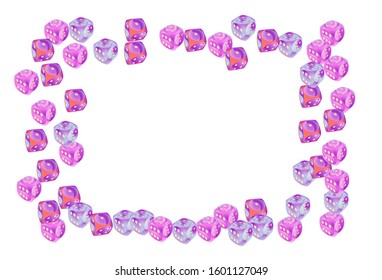 Pattern with Casino Dice. Vector illustration for print, textile, paper