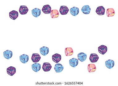 Pattern with Casino Dice. Vector illustration for print, textile, paper