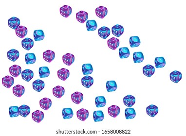 Pattern with Casino Dice. Vector illustration for print, textile, paper