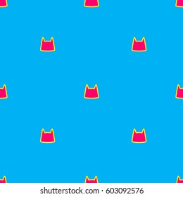 Pattern with Cat cute. Frame of animal made in vector. Use for children clothes, pajamas

