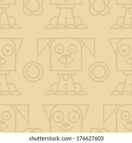 Pattern cat and dog