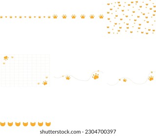 patrón de gato sobre fondo blanco. Ilustración de vectores de animales, diseño y decoración de papel pintado y tela.