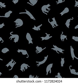 Pattern of the cat,
seamless