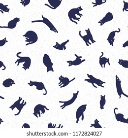 Pattern of the cat,
seamless