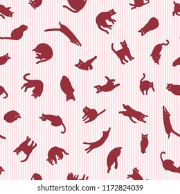 Pattern of the cat,
seamless