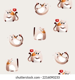 Pattern of cats. Likes. For girls