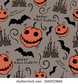 Pattern for celebrating Halloween. Seamless. Vectror. Suitable for textiles, design and interiors
