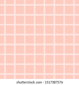 Pattern cells. Crossed lines. Seamless vector illustration. Pale pink color