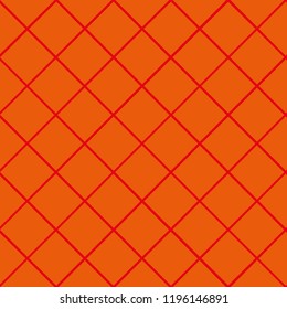 Pattern with cells. Seamless vector background. Abstract geometric texture. Scalable vector graphics. Classic tile style. Bright orange-red color