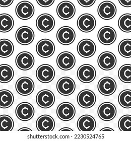 Pattern of Cent Centavo coin in white background with mini doodle (icons). Vector Illustration