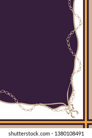 pattern with chains,bowknot and stripe