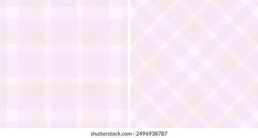 Pattern check background of plaid fabric textile with a tartan seamless vector texture. Set in skin colours. Easter fashion ideas for a stylish celebration.