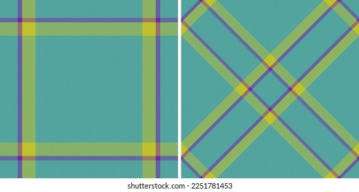 Pattern check fabric. Seamless texture vector. Textile plaid background tartan in set.