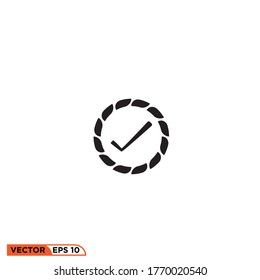 patrón marca de verificación icono diseño de ilustración vectorial